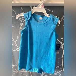 Okie Dokie blue/aquatic theme onesie